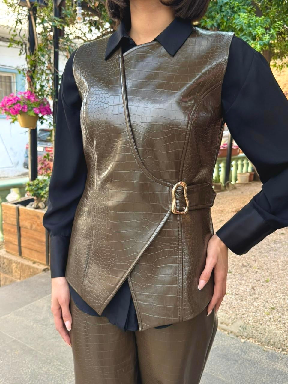 Croco Leather Set