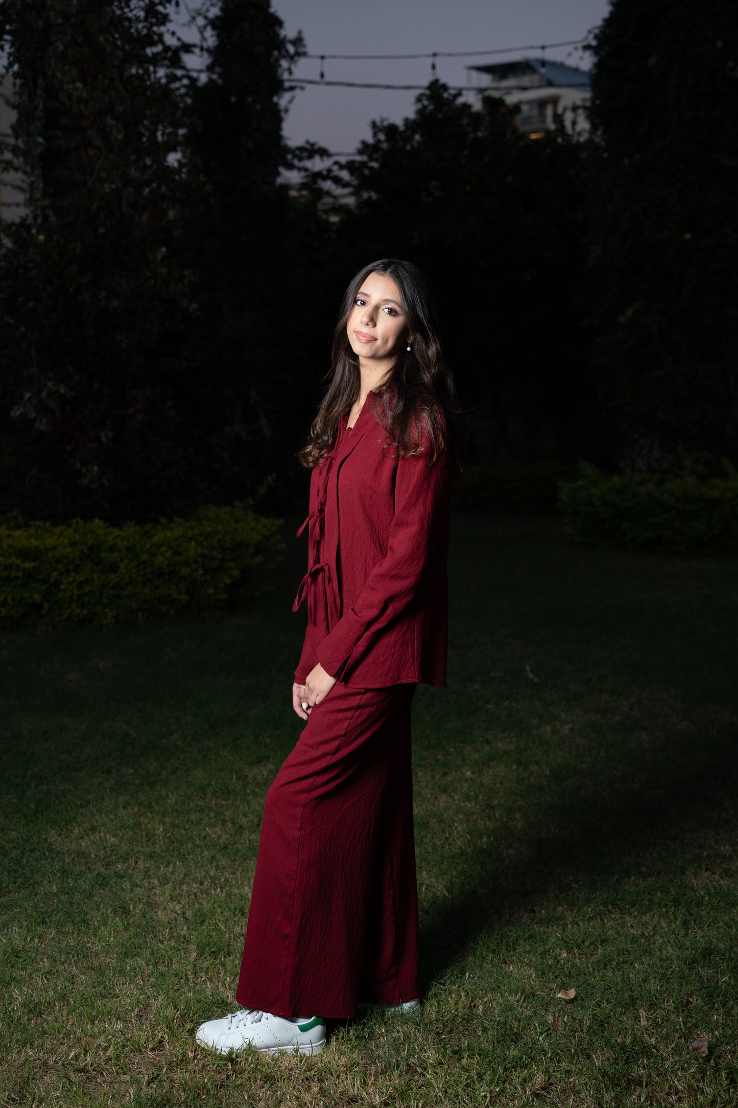 Linen Set in Burgundy