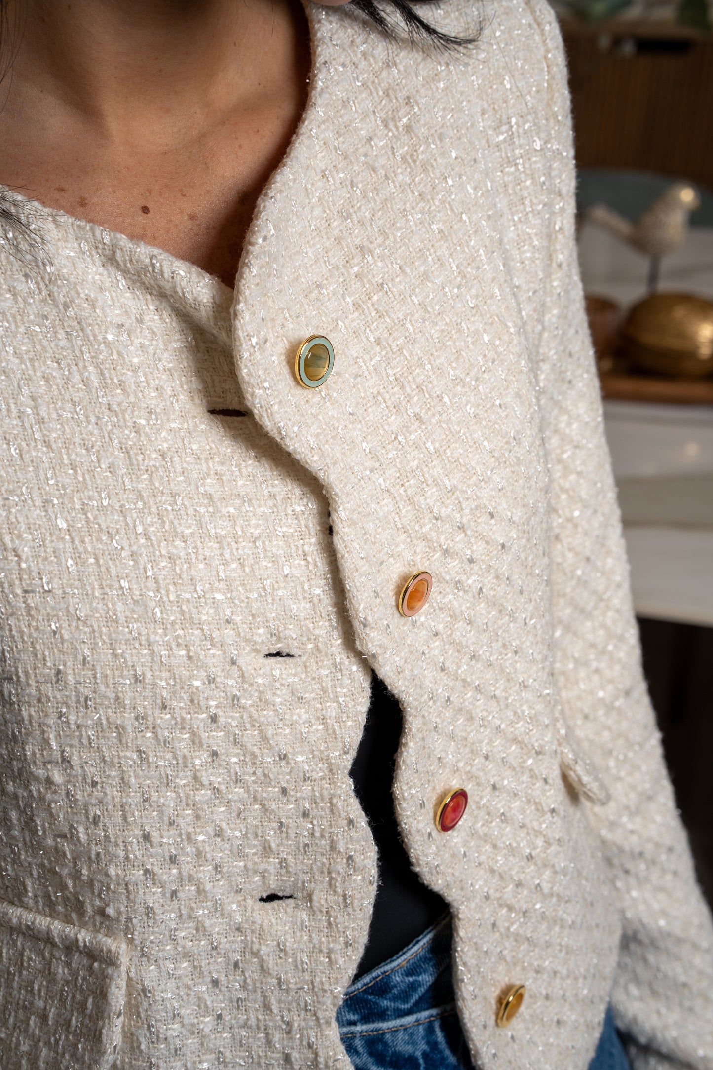 Scalloped Tweed Jacket